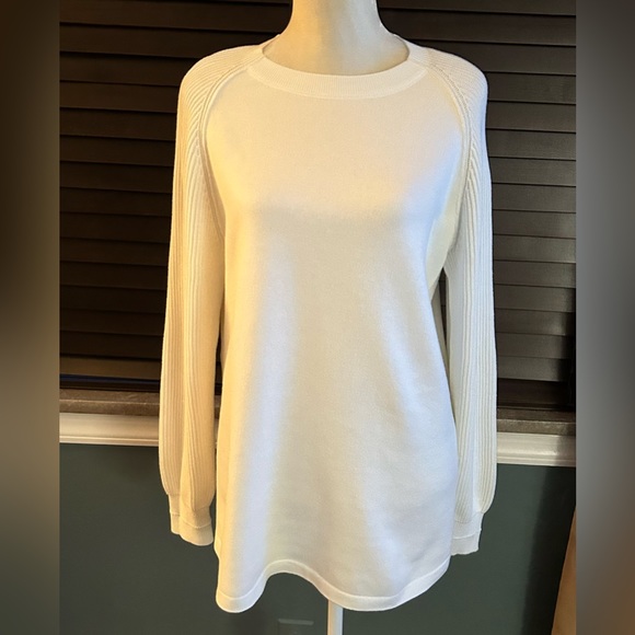 Vince Ribbed Raglan Sleeve Knit Crew Neck Sweater❤️ - Picture 2 of 4